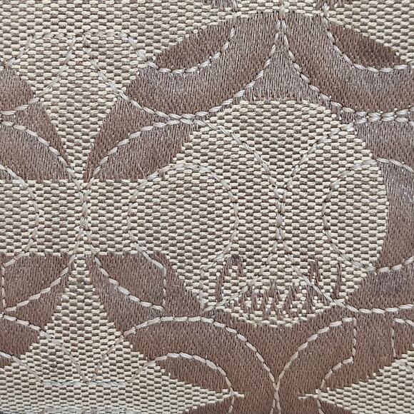 Coach Vintage Signature Brown Tan Logo Long Trifold Wallet Checkbook Clutch - Picture 5 of 12